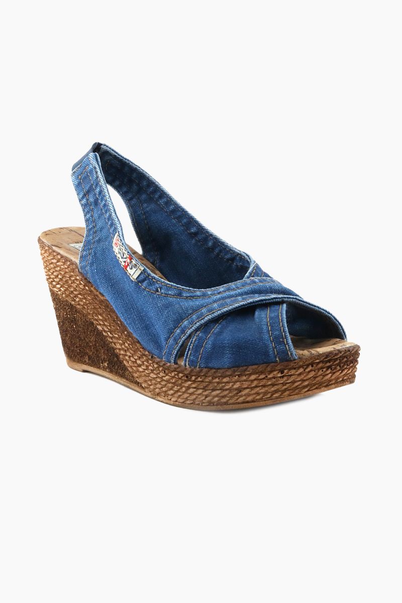 denim wedge shoes for women