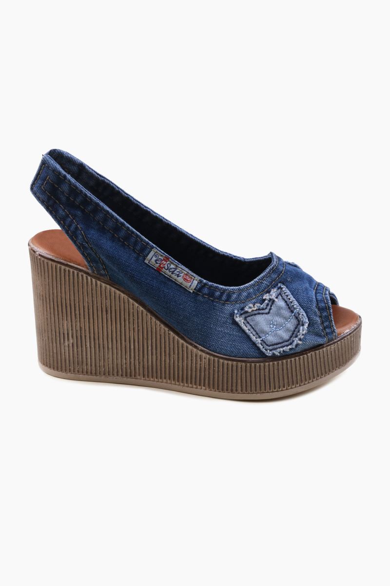 denim wedges uk